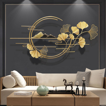 New Chinese landscape pendant wall decoration metal creative living room sofa background wall hanging iron art light luxury wall hanging