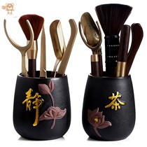 Tea ceremony Six gentlemen Kung Fu tea accessories Complete set of solid wood teaspoon tea spoon Bamboo tea shovel Tea spoon Tea spoon