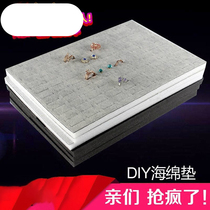 Jewelry box earring compartment jewelry jewelry meson ring sponge pad display sponge storage box cutting ring o
