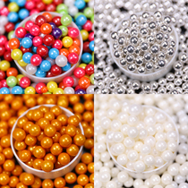 Birthday cake decoration ornaments edible decorative sugar beads Baking Bean surrounding edge accessories White Gold Silver