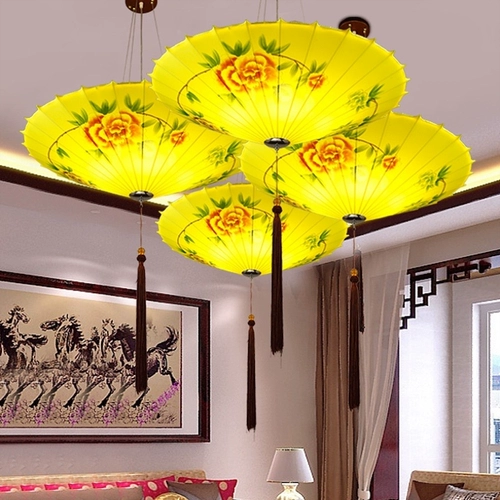 Домашний зал ресторан ресторан осветительная бумага бумага зонтичная лантер фонарь Китай Ветром Небесный стол потолок туристическое агентство Гуанг