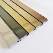 Stainless Steel U Type Tank Ceiling Ceiling Titanium Gold Trim Bar Rose Gold Skirting Background Wall Waist Line Metal Finish