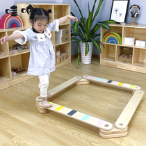 Wow bar childrens balance beam sensory training equipment Home Wooden Bridge kindergarten baby sports early education toys