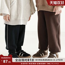 oddtails boys vertical striped casual pants in the big children autumn and winter style color line Childrens leg pants