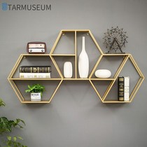 Creative Bookshelf Rack wall hanging wine rack wall storage rack decoration living room background TV wall display cabinet