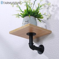 Wooden Wall flower stand bookshelf barber shop wall rack hanging partition storage restaurant decoration shelf storage rack
