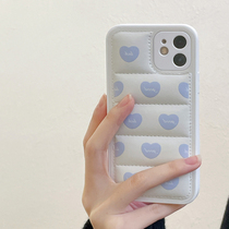 Japanese and Korean ins Wind Love Applicable iphone11 12 13pro Apple xsmax Mobile Shell Down Jacket Apple xs Full Package Anti-fall Apple 13 11pr