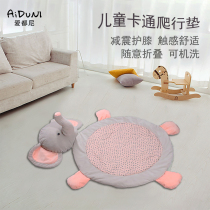 New cartoon plush children round carpet Nordic plush carpet living room bedroom bedside mat machine washable