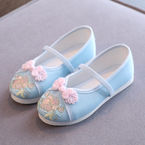 Childrens Hanfu Shoes Girls Embroidered Shoes Summer New Baby Old Beijing Cloth Shoes Ancient Style Performance Shoes