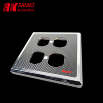 RANKO Longer RWP-2040 Carbon Fiber Socket Panel 4 holes American Power Wall Socket Panel Super Eurad