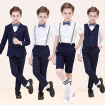 Flower boy dress set boy piano performance host wedding childrens small suit vest spring and autumn