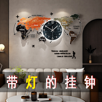 Net red modern clock lamp living room home fashion wall clock creative decoration 2021 New Restaurant hanging painting clock