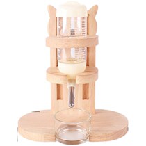 Hamster kettle suction cup drinking water fountain ball rack solid wood vertical