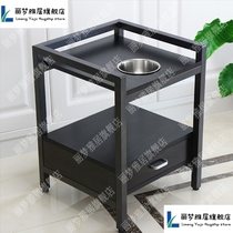 Mahjong machine coffee table chess room teahouse special tea frame steel wood coffee table mahjong table next to small coffee table accessories