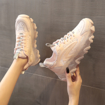Dad shoes womens summer thin breathable white mesh shoes womens jelly 2021 new explosive casual sneakers