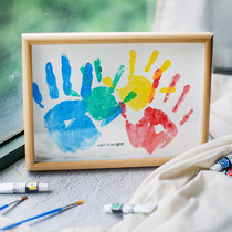 A family handprint photo frame DIY small Shede with the same birthday anniversary couple boyfriend and girlfriend friends to decorate a commemorative gift