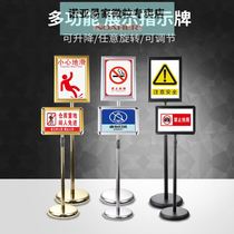 Stainless steel a4 standing Card Guide Guide card rack desktop paper bracket promotional brand stainless steel clip stall table card customized