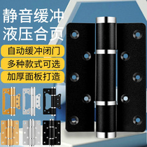 Invisible door hinge behind closed door buffer hydraulic damping spring flat open hinge automatic closing positioning wooden door hinge