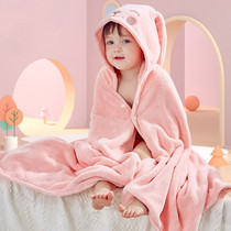 Baby bath towel cloak baby big children hooded bathrobe than cotton super soft absorbent autumn and winter thicker