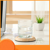 Wood grain simple USB portable heating coaster Office teacup Water cup warmer Constant temperature treasure insulation base plate