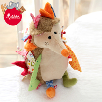 German sigikid children rainbow small hedgehog hair suede toy infant baby colorful animal hands on dolls