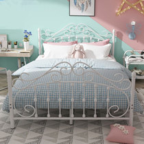 Fine iron bed modern simple ins style girl bed 1 5 meters good night bed rental house bed European style