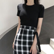 Single set womens summer dress Korean new short sleeve T-shirt fashion skirt medium and long skirt two-piece