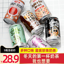 Taiwan Hong Aunt big Wave pearl Milk Tea cup bottled ready-to-drink Hong Kong-style meal replacement milk Tea Net Red low-fat canned milk tea