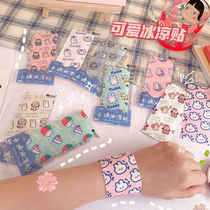 Summer ice cold sticker cool down theorist student portable military training heatstroke with cartoon pattern cool patch baby back to burn patch