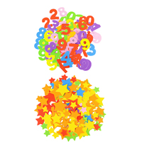 4 Bags EVA Kids Craft Stickers Star Number Foam Sticker Girl