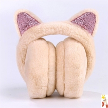 New warm earmuffs earmuffs female cute cat ears ear cap ear bag ear warm winter folding thickened ear cover