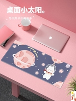 Desk heating pad Student warm desk pad Writing homework desktop charging mouse pad Soft cute healing USB interface tide