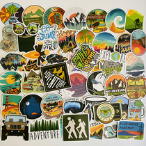50 outdoor landscape stickers luggage suitcase laptop phone case iPad water cup stickers waterproof