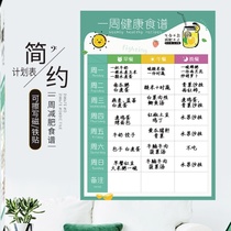 Supervisory self-discipline table procrastination weight loss schedule table wall stickers 365 stickers incentive month plan poster recipes