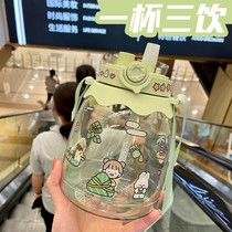 Net red kettle big belly cup fitness super large capacity high face value sports girl creative plastic heat-resistant new