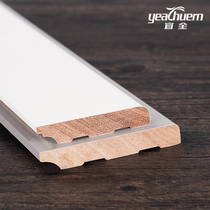 Yi Quan solid wood skirting line 8cm pure solid wood light luxury simple floor line wall corner line wooden black and white