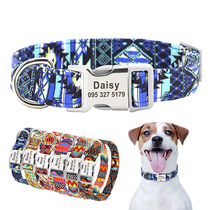 Dog Neckline Kokie Fou Small Dog Pet Neck Ring Golden Woolen dog Dog Dog Tag Custom Lettering anti-loss