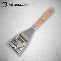 rollingdog rolling dog Stainless Steel putty knife mirror polished high grade smear knife beech wood handle