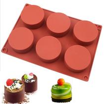 6 Cavity Round Silicone Cake Mold Pastry Baking Round Jelly