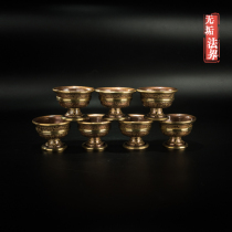 New Music Square Qing Dynasty Tibetan Lima copper gilt gold supply Cup a set of exquisite craftsmanship town house to attract wealth ornaments Buddha