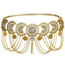 Dunhuang wind chain Han clothing accessories belly dance chain new sexy water drill flow in the western area of Soviet Fairy