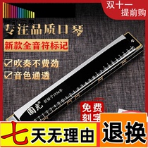 Shanghai 28-hole Polyphonic C harmonica 24-hole adult professional performance accented male and female beginner mouth organ
