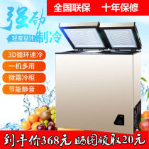 Junsheng Ice & Snow Small Freezer Home Large Capacity Mini Ice Cabinet Single Double Door Double Temperature Energy Saving Freeze Refrigerated Horizontal Cabinet