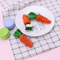 Carrot Shaped Rabbit Hamster Chew Bite Toys Guinea Pig Toot