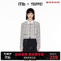 ITIB × YOUPPIE Xu Jiajin Designer Joint Name Autumn Retro Little Fragrant Tweet Coat Female