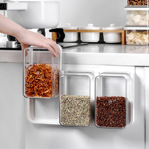 Big spice storage box material Family artifact Household kitchen grains creative transparent sealed tank plastic