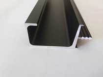 Dumb black 18mm thick plate edge handle carbon light acrylic door panel handle G-shaped edge handle matte silver
