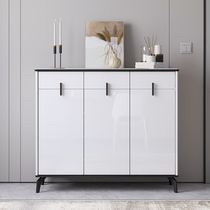 Light luxury Rock board shoe cabinet simple modern white paint home living room double-sided partition porch cabinet