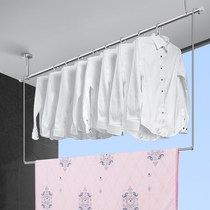 Drying quilt artifact indoor balcony single rod drying rod drying quilt drying anti-theft net stainless steel invisible drying rack