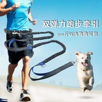 2022 pet traction rope portable running reflective double telescopic dog rope dog chain Sub traction rope pet supplies
